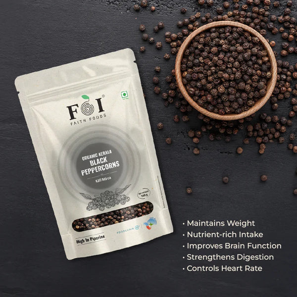 FaithFoods Kerala Black Peppercorns