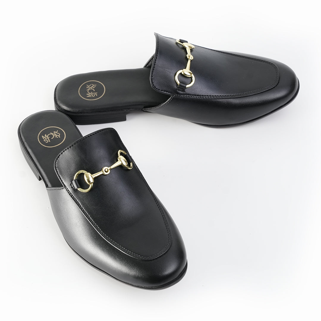 Monkstory Horsebit Classic Mules - Black