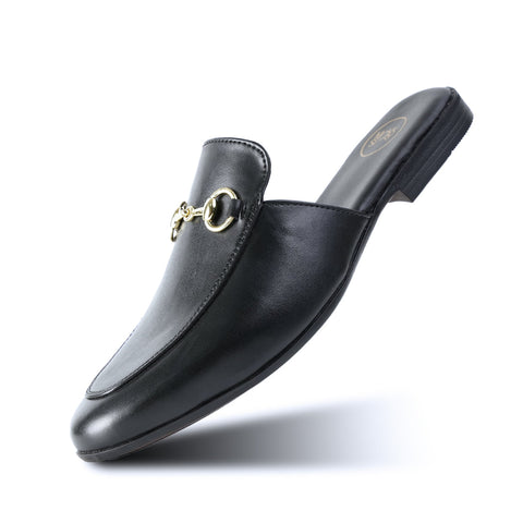 Monkstory Horsebit Classic Mules - Black