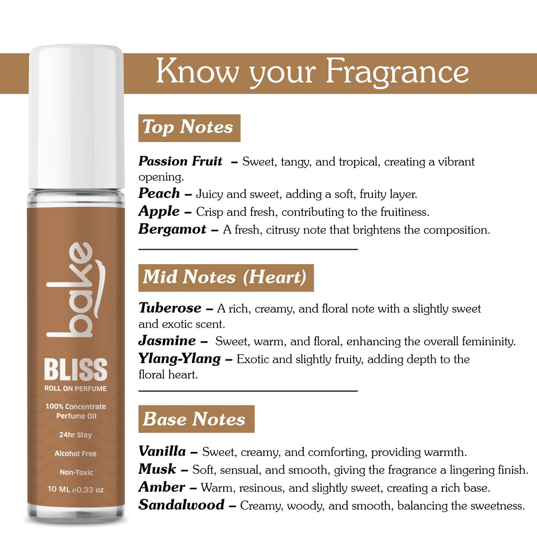 Bliss 100% Concentrated Perfume Oil Roll on Fragrance For Men & Women - Passion Fruit (10ml) - Suspire