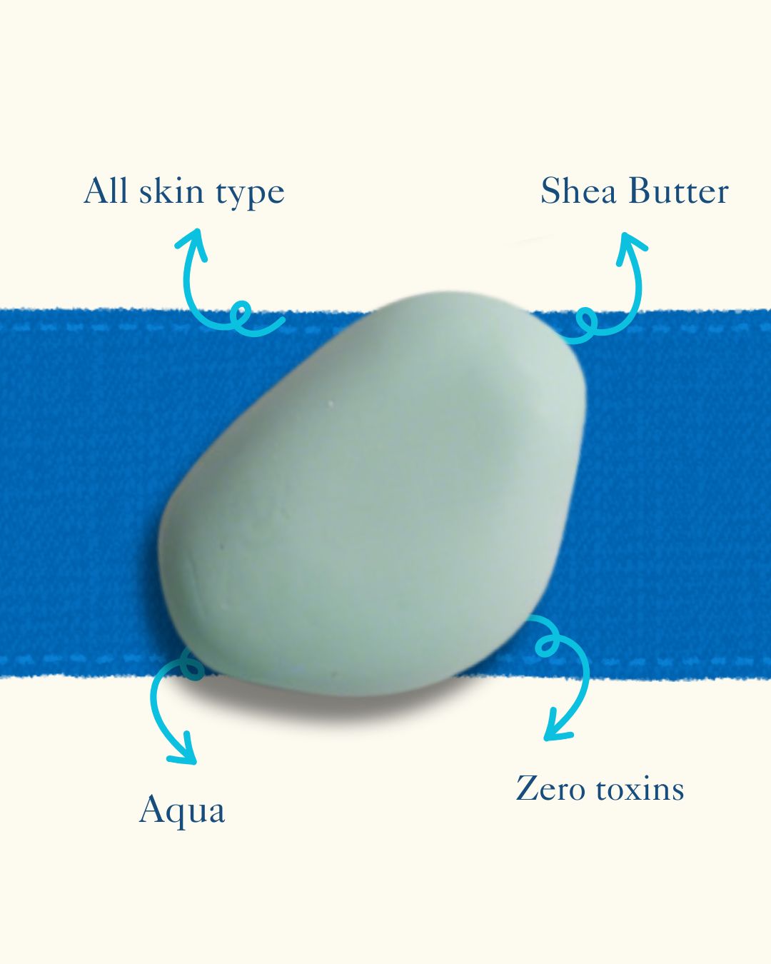 Sobek Naturals Pebble Shaped Shea Butter Soap Bar-100 gm