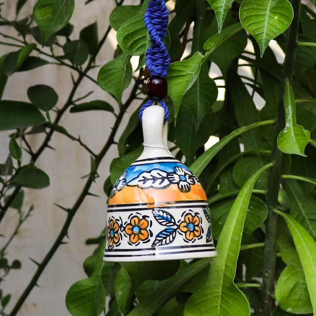 Gathari Macrame Ceramic Home decor bells for home and office (Single)