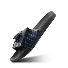 Monkstory Old Money Tassel Sliders - Blue