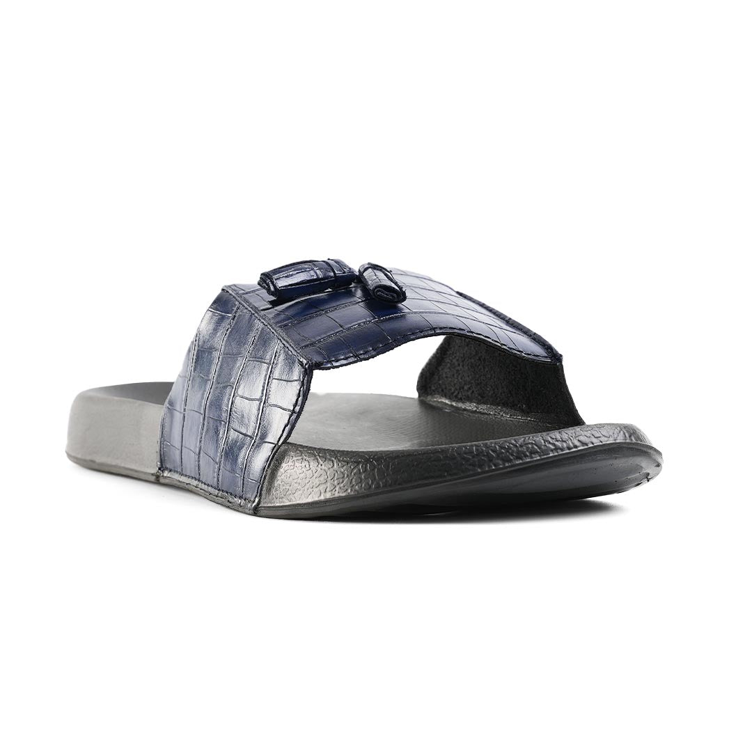 Monkstory Old Money Tassel Sliders - Blue