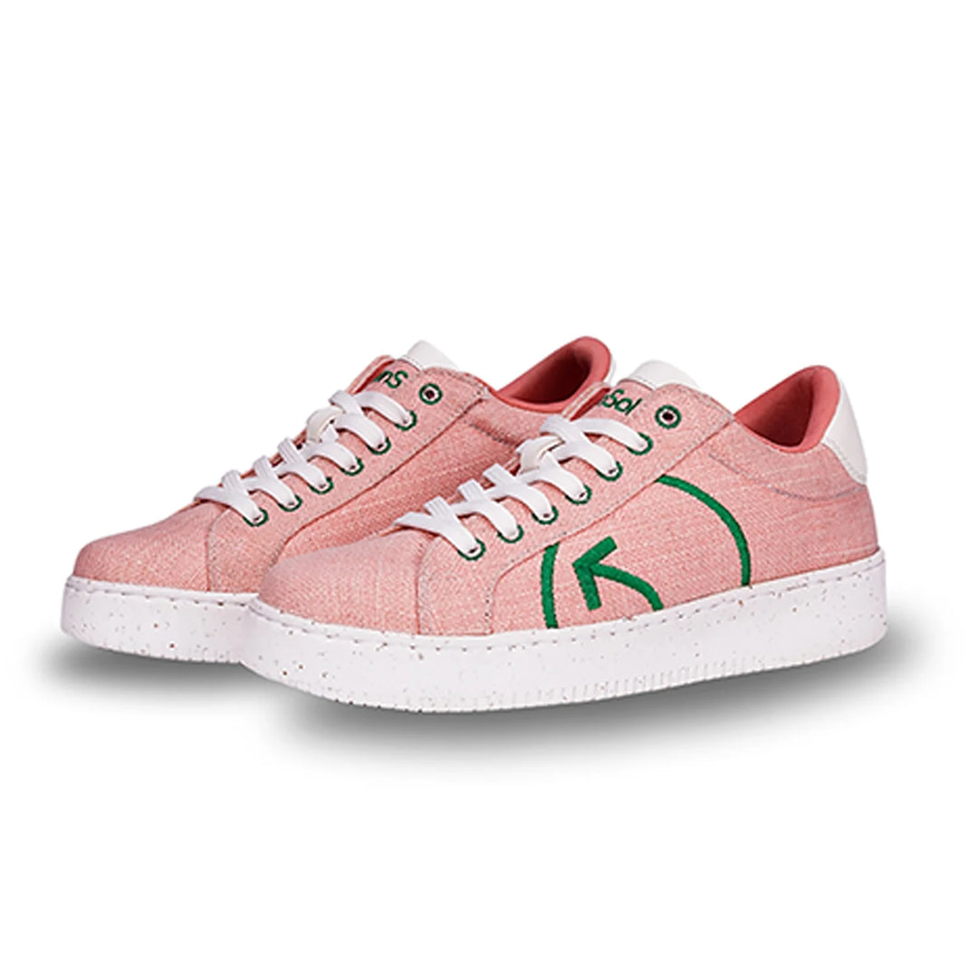 Greensole blushing peach womens sneaker lace up