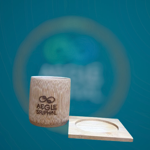 Bamboo Coffee mug with coaster