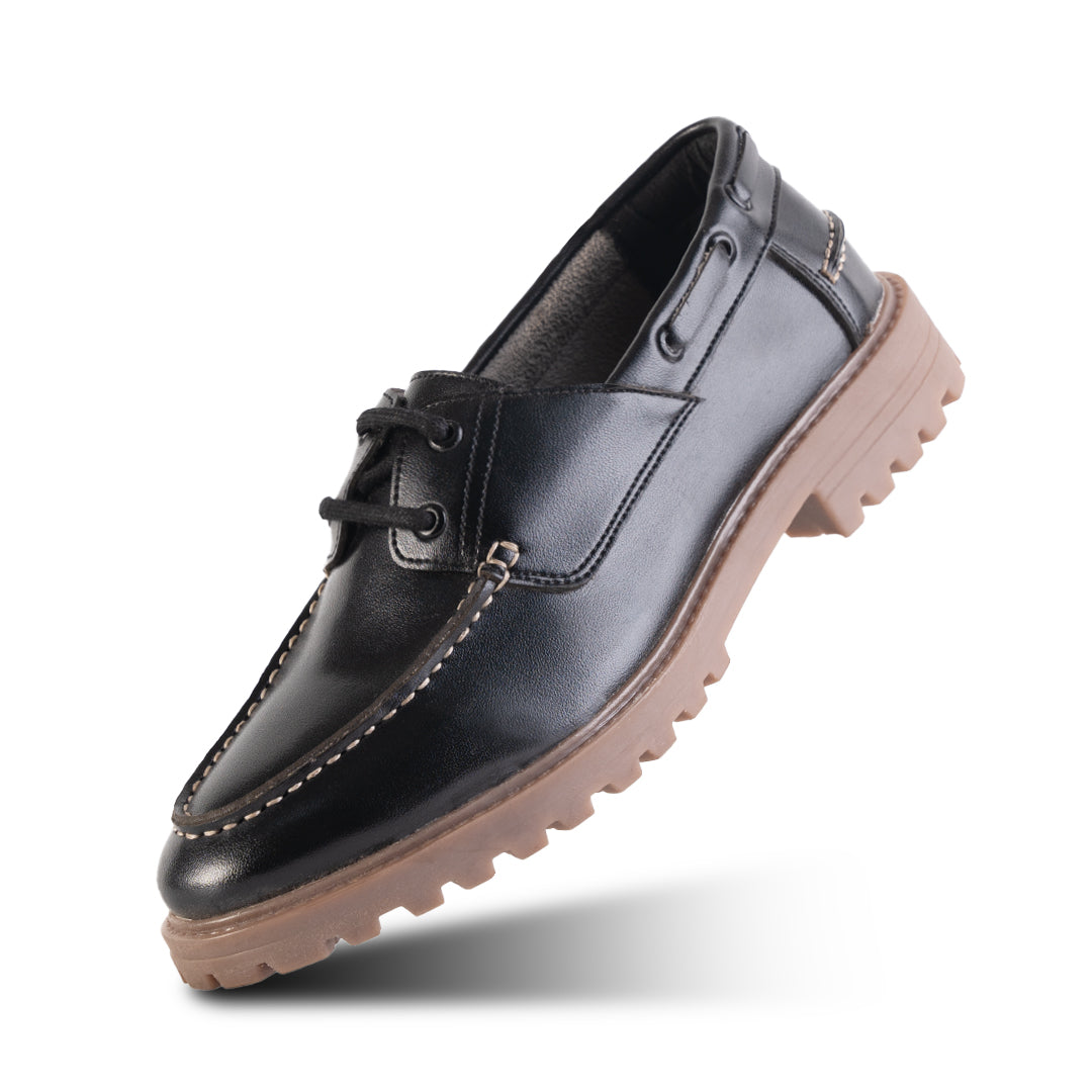 Monkstory Cosmopolitan Boat Loafers - Black