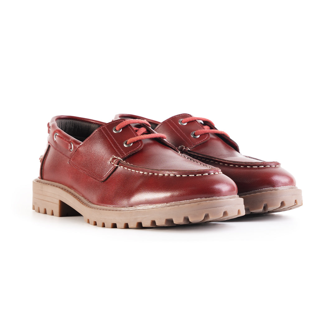 Monkstory Cosmopolitan Boat Loafers  - Burgundy