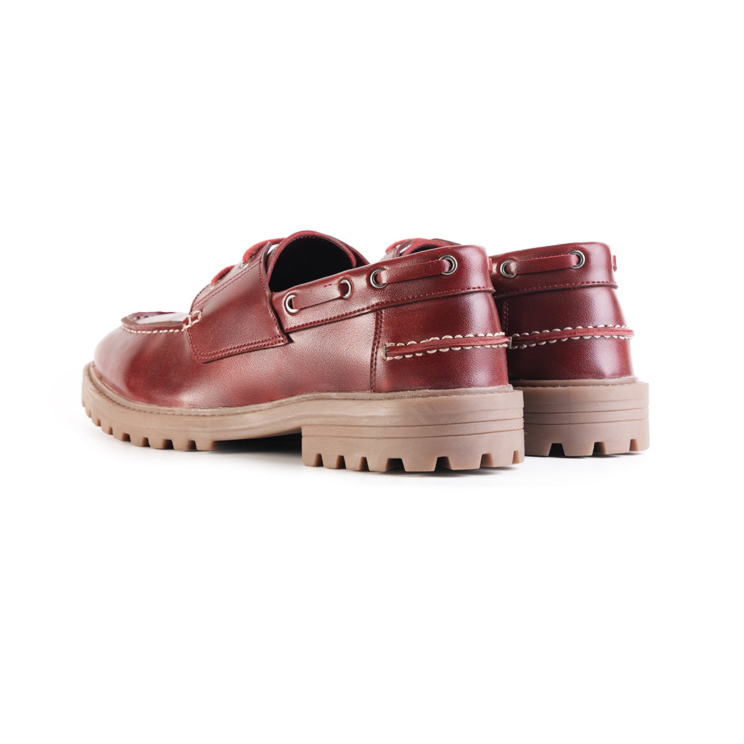 Monkstory Cosmopolitan Boat Loafers  - Burgundy