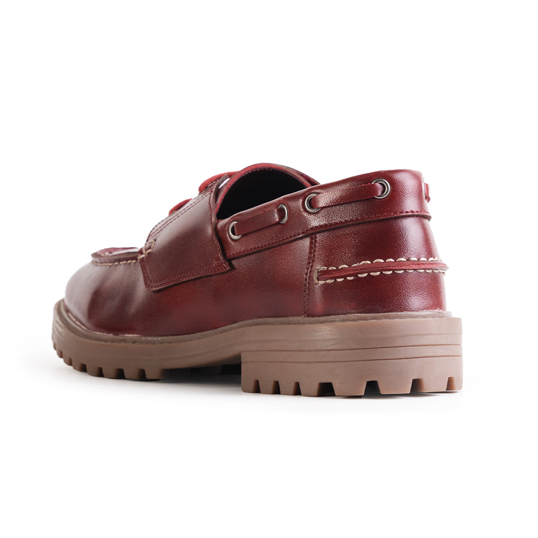 Monkstory Cosmopolitan Boat Loafers  - Burgundy