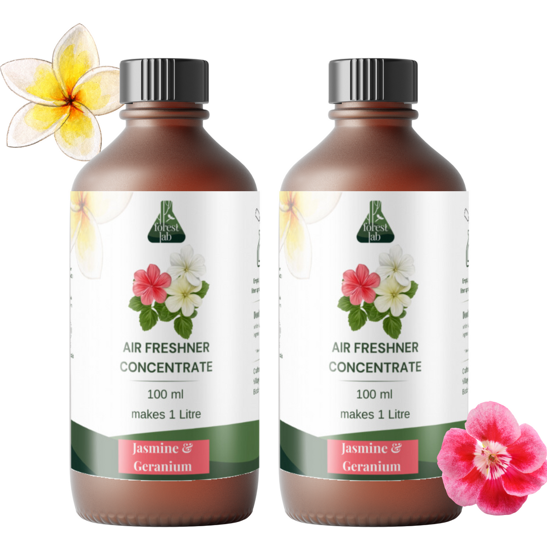 Forest Lab Natural Air Freshener | Jasmine & Geranium Pure Essential Oil | Chemical Free | Child & Pet Friendly