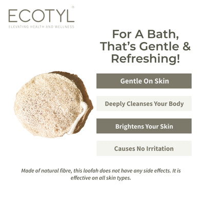 Ecotyl Body Loofah | For Gentle Exfoliation | Natural Loofah | Set of 2