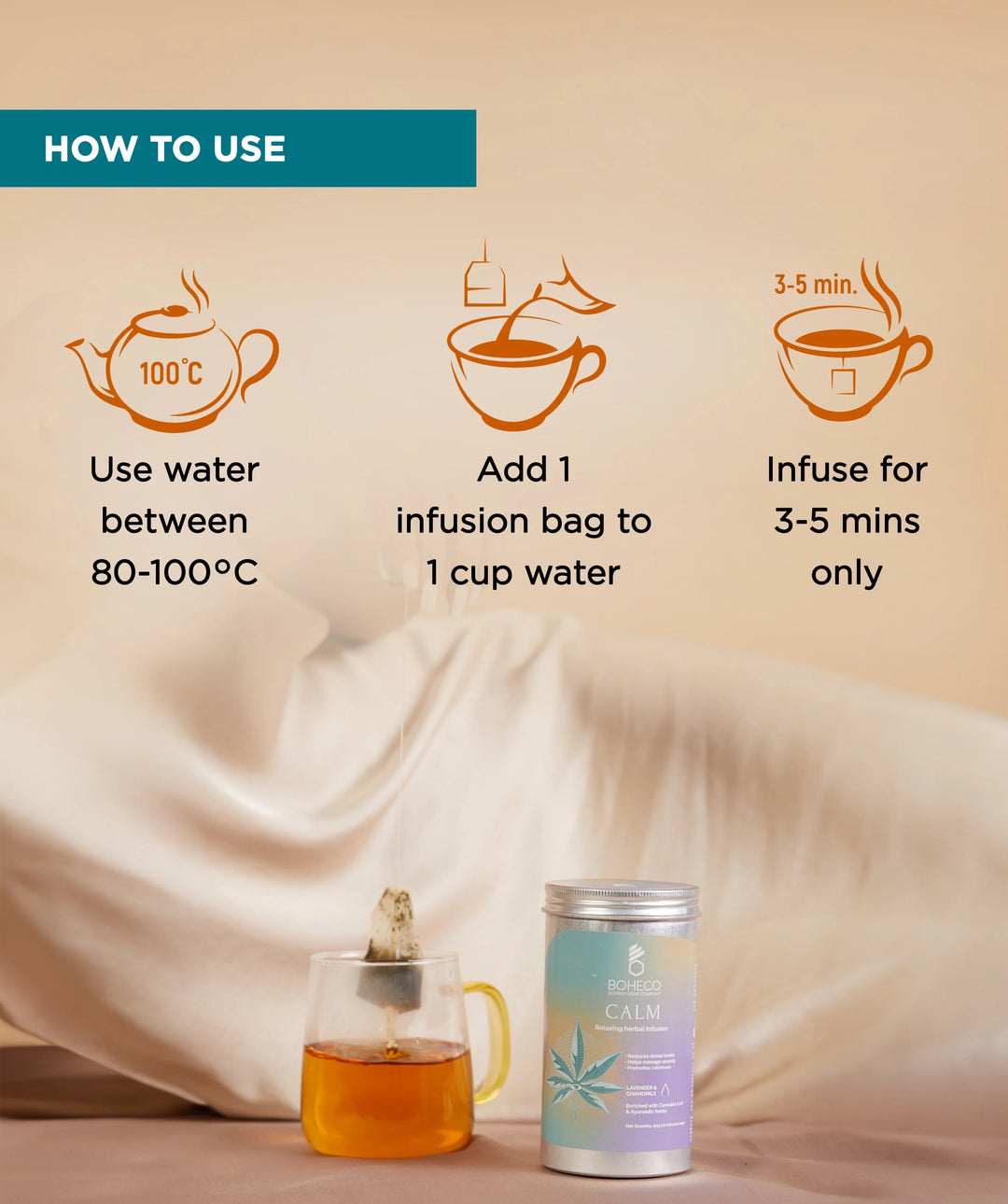 Boheco CALM Relaxing Herbal Infusion Bags - Suspire