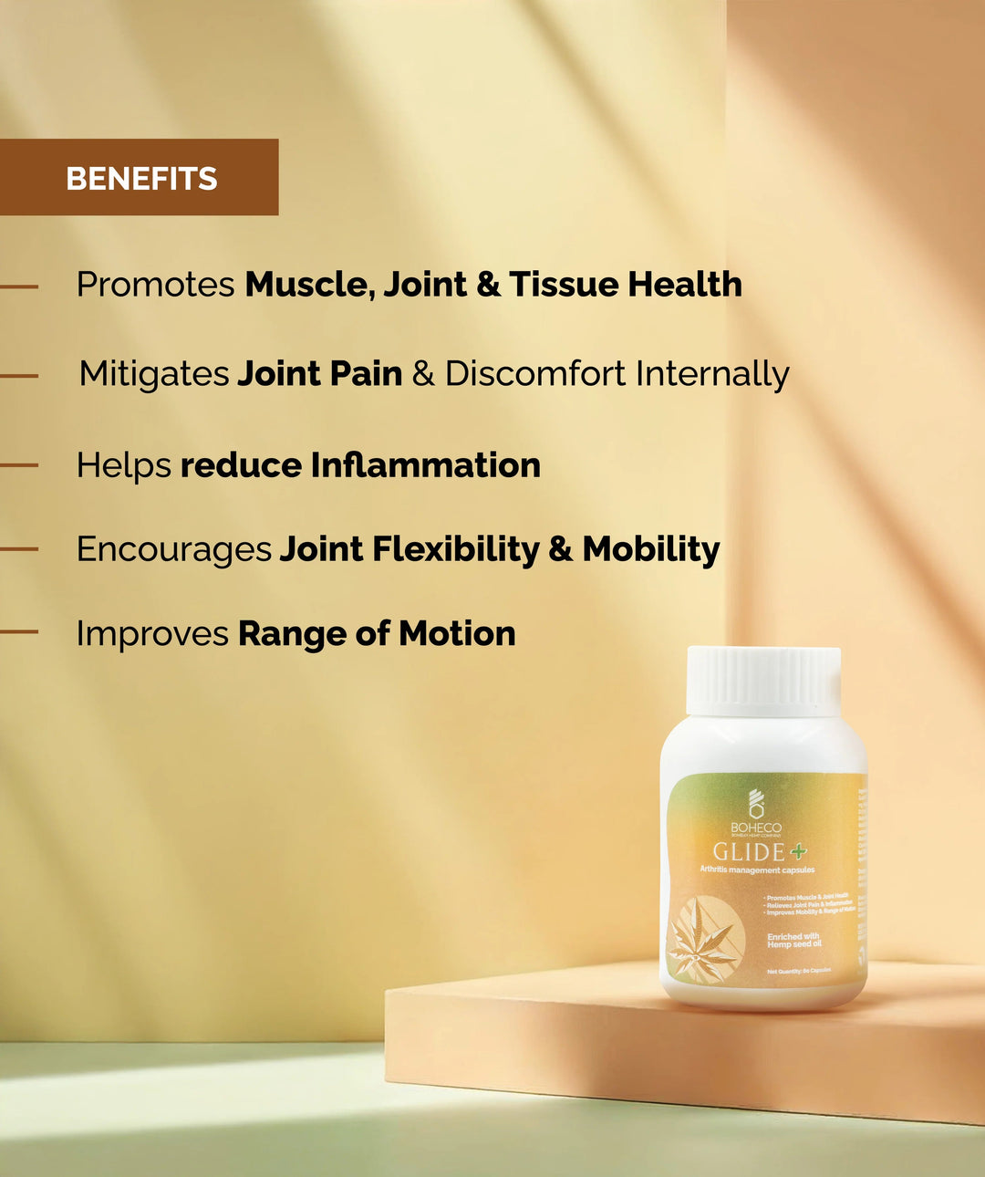 Boheco GLIDE ✚ For Arthritis & Moderate Joint Pain - Suspire