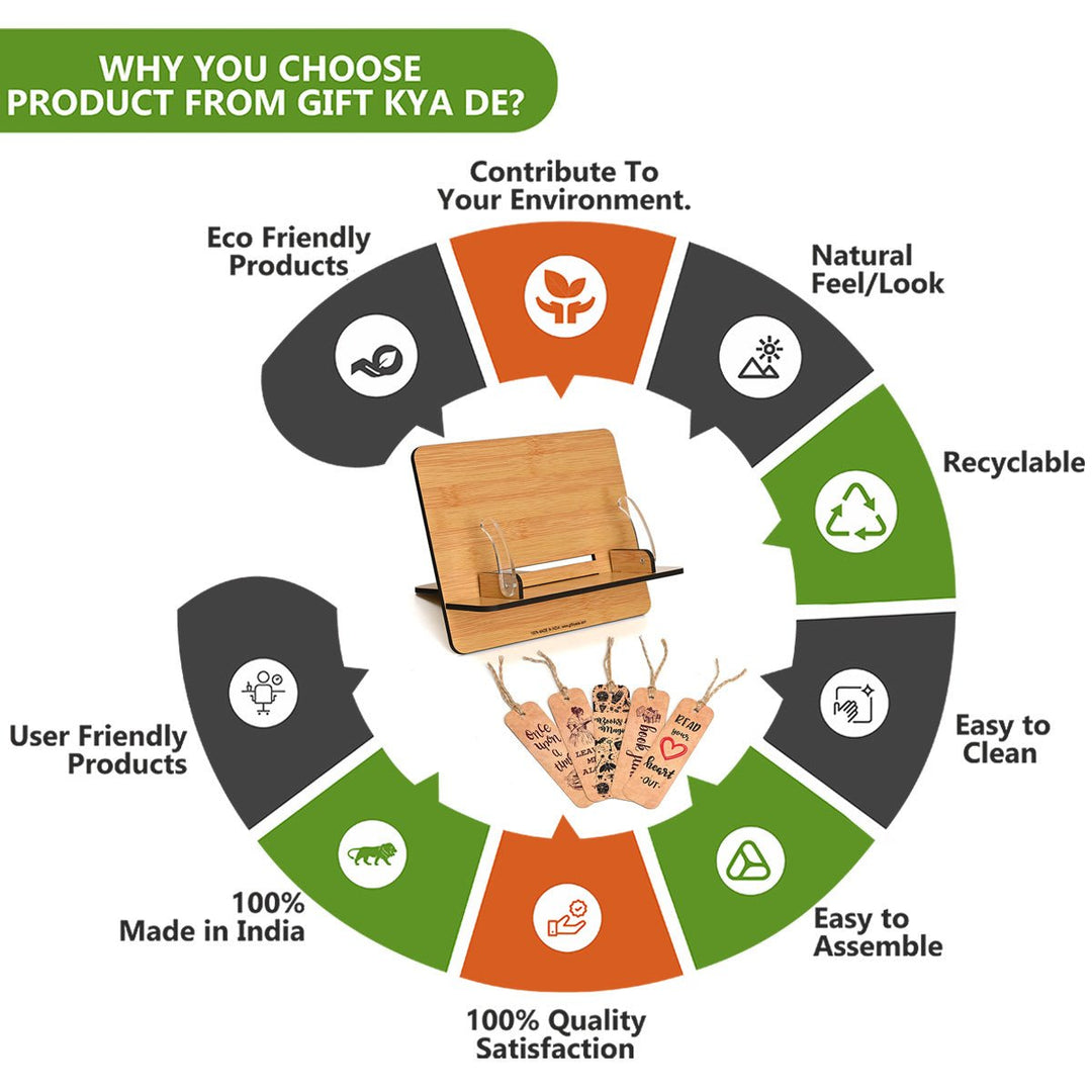 Gift Kya De Book Reading Stand | Book Accessories | Book Stand For All Book Size