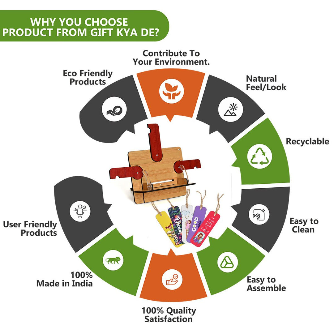 Gift Kya De Book Reading Stand | Book Accessories | Book Stand For All Book Size