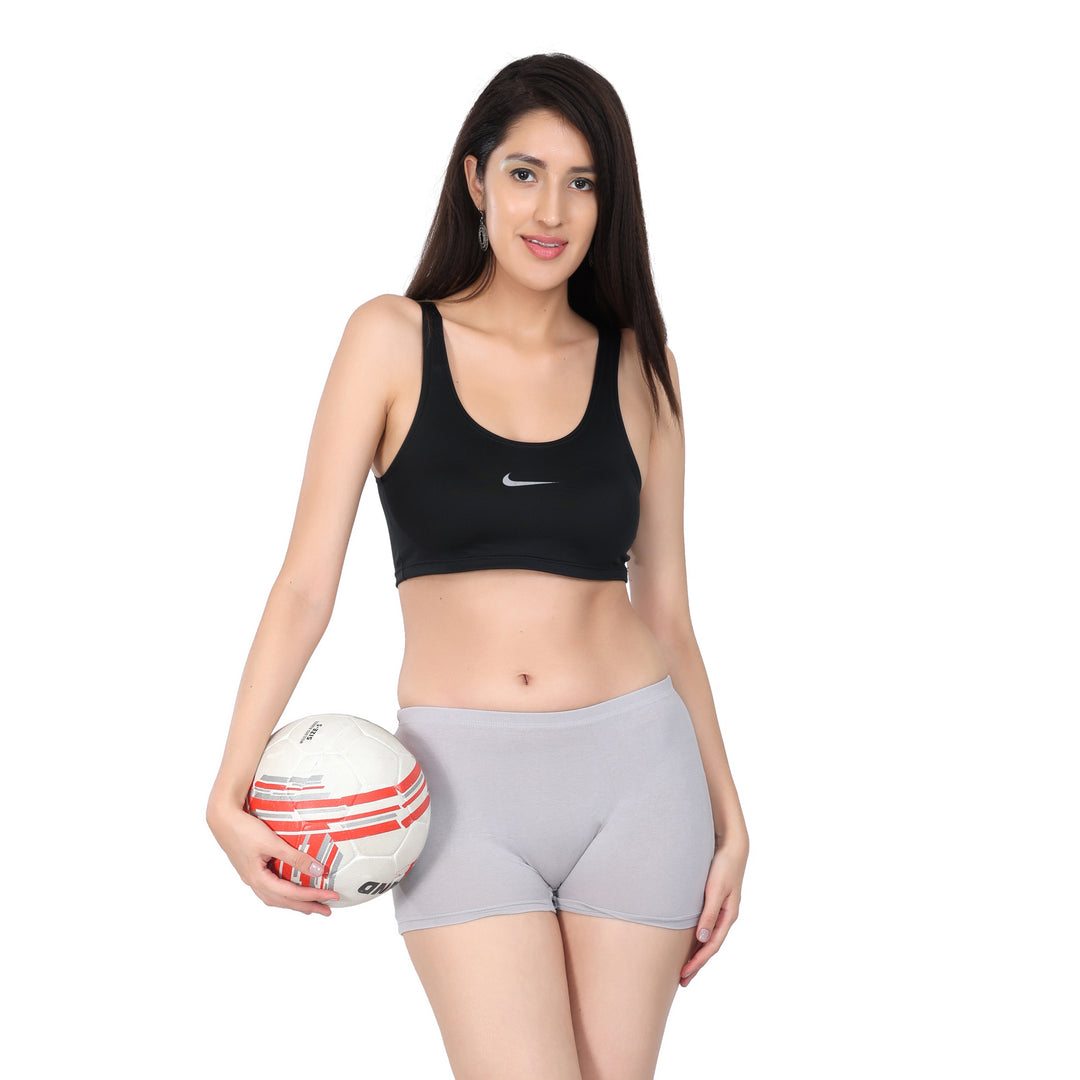 Bamboology Trends Bamboo Fabric Mid Rise Shorts Pack of 2 | Black + Grey