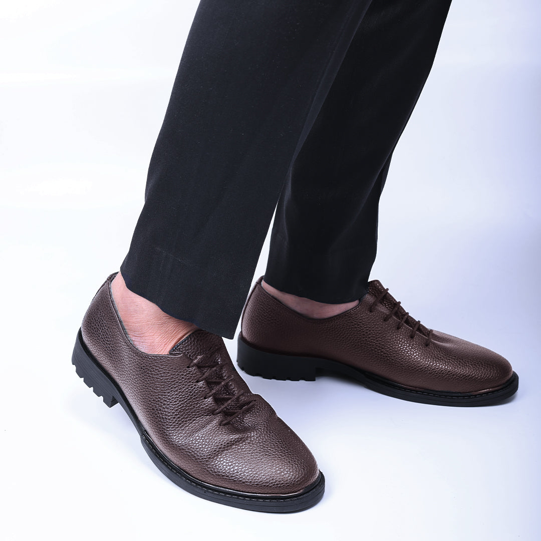 Monkstory Atelier 1960 Pebble Grain Hybrid Slip-Ons – Deep Brown