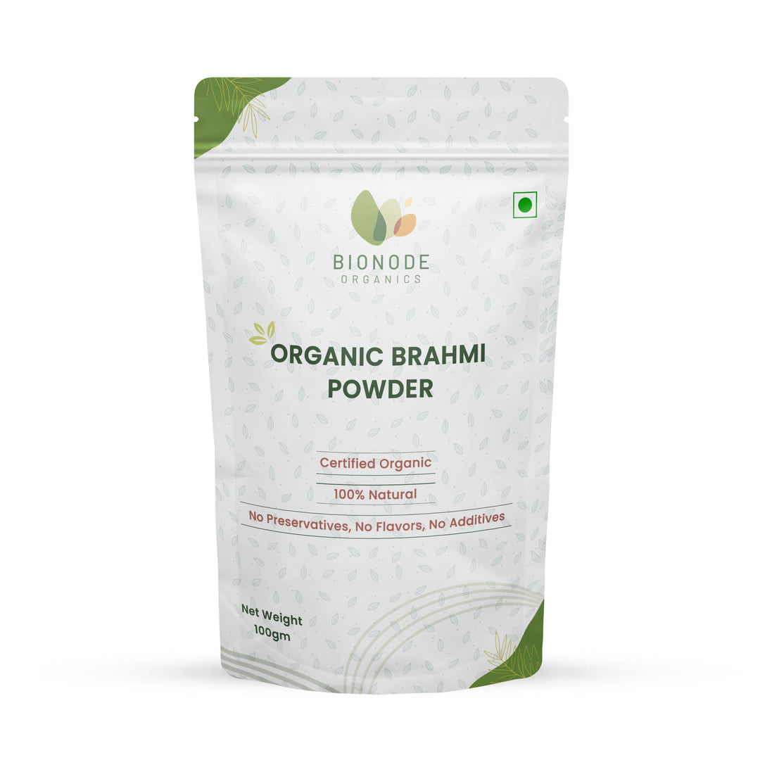 Bionode Organics Certified Organic Brahmi Powder | Bacopa Monnieri Powder | Pack of 2