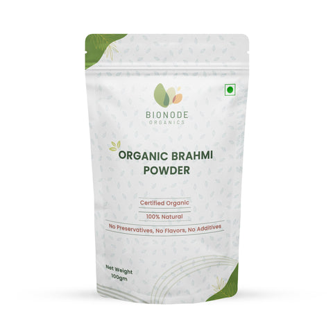 Bionode Organics Certified Organic Brahmi Powder | Bacopa Monnieri Powder | Pack of 2