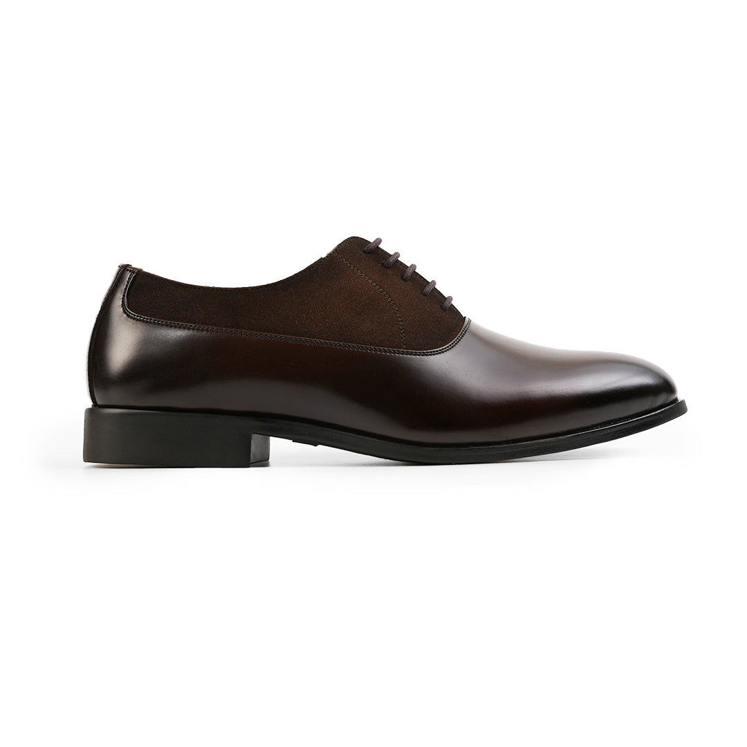 Monkstory Glossy-Suede Oxford Hybrid Lace-ups - Brown