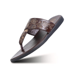 T-Rad Intricate Floral Embroidery Sandals - Brown
