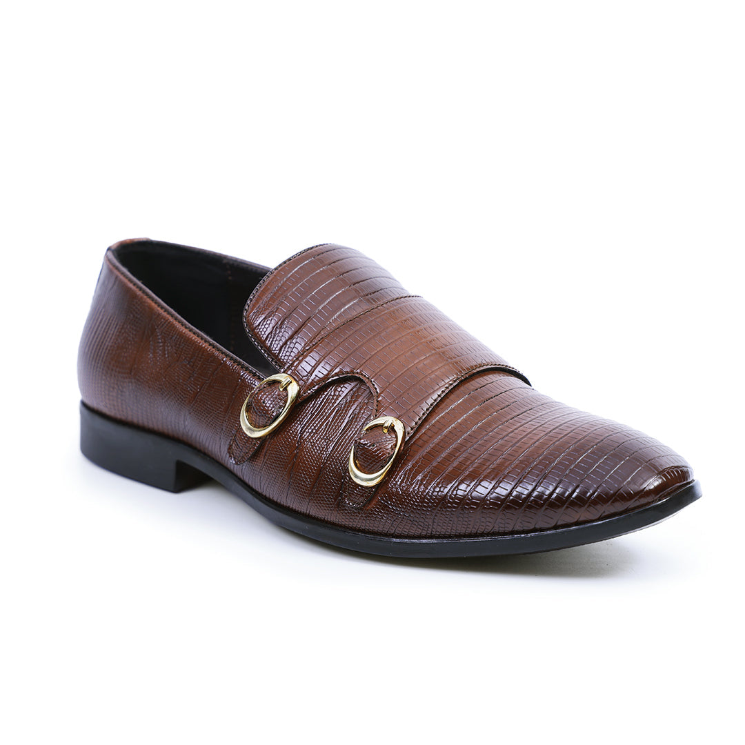 Monkstory Atelier 1970 Textured Double Monk Strap - Brown