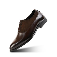 Monkstory Glossy-Suede Oxford Hybrid Lace-ups - Brown