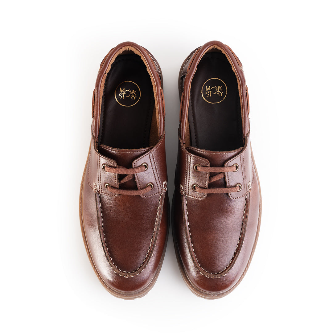 Monkstory Cosmopolitan Boat Loafers  - Tan