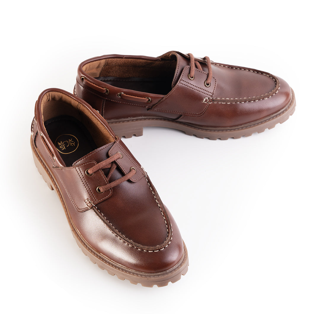 Monkstory Cosmopolitan Boat Loafers  - Tan