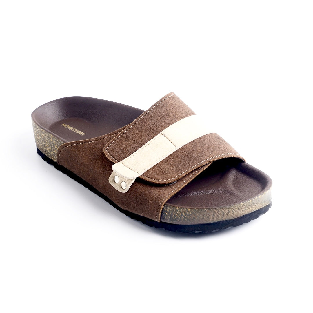 Monkstory Escape Dual Tone Cork Slides – Brown/Beige