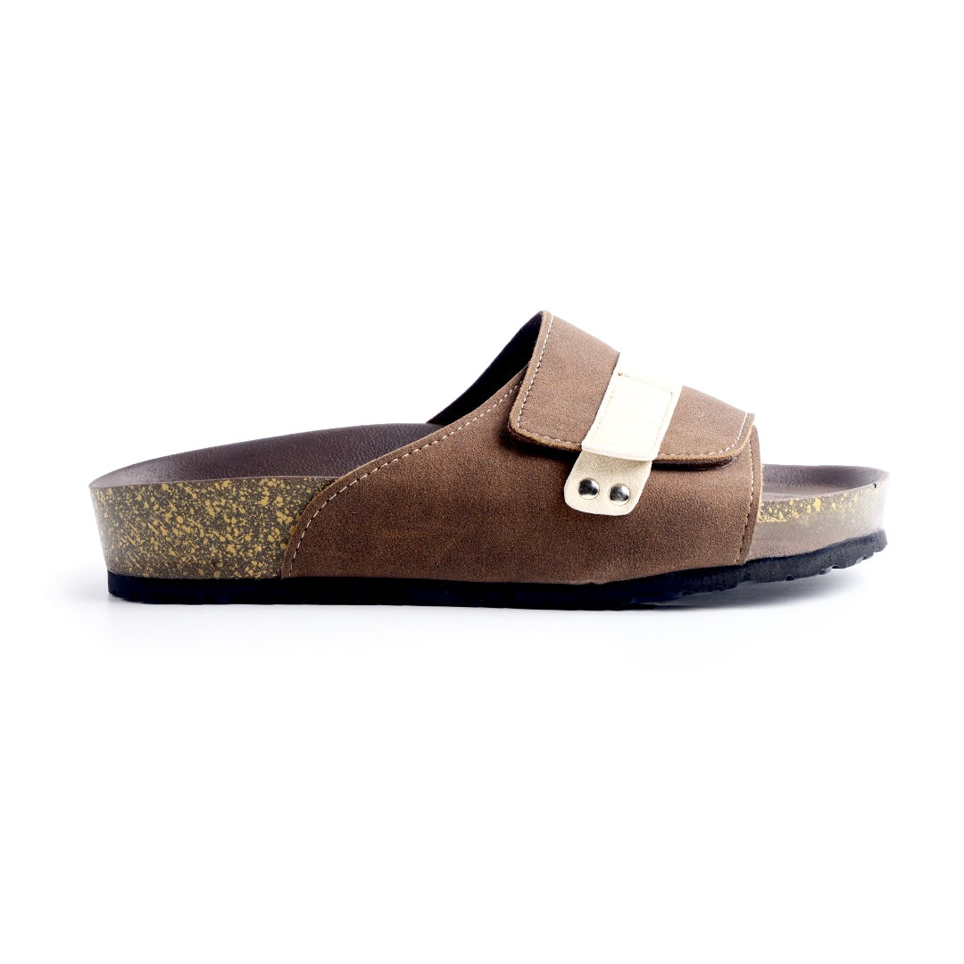 Monkstory Escape Dual Tone Cork Slides – Brown/Beige