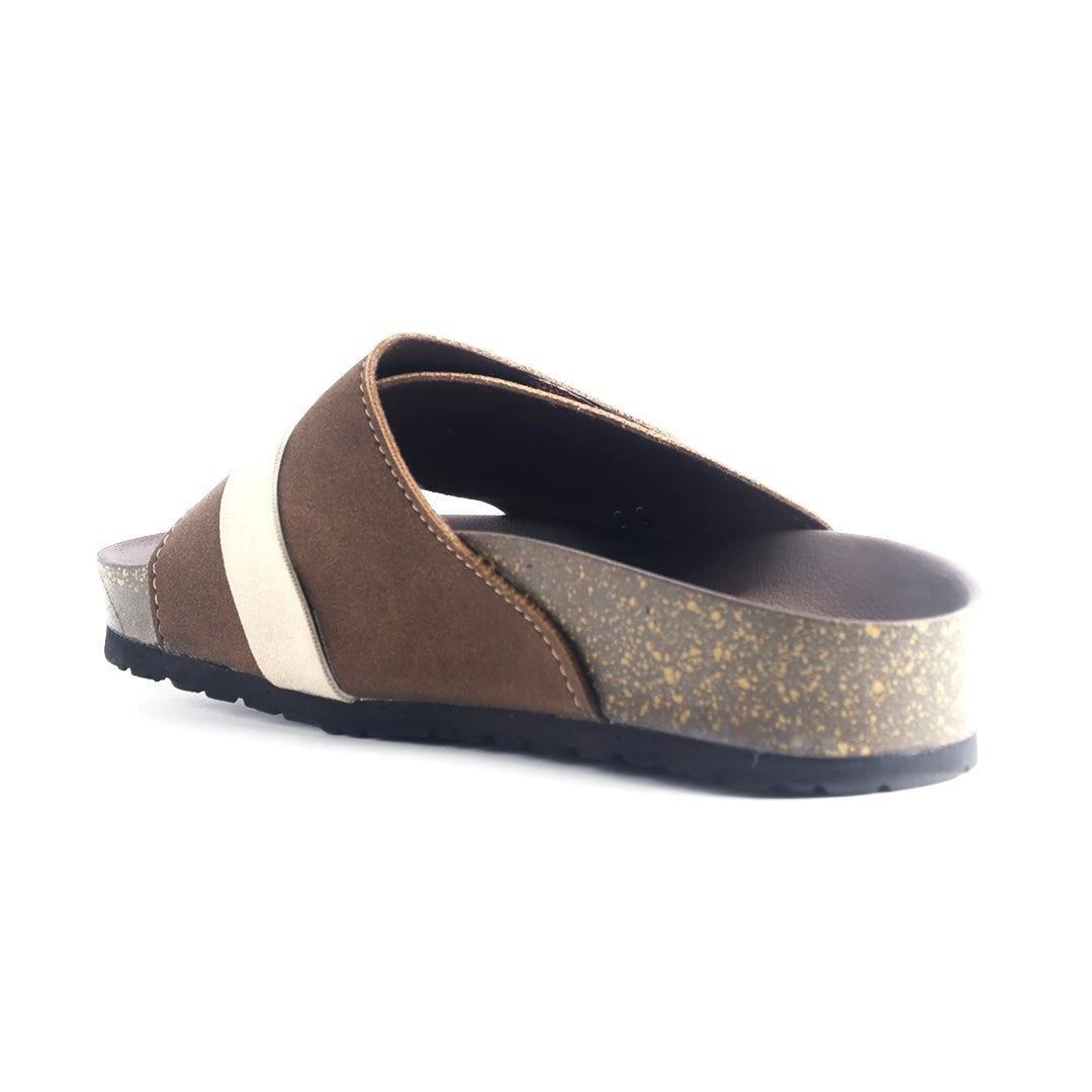 Monkstory Escape Dual Tone Cork Slides – Brown/Beige