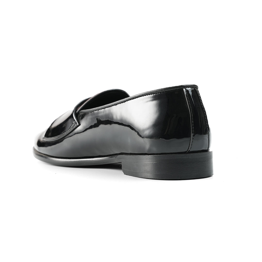 Monkstory Eclecta Glossy Side Buckle Slip Ons - Brown/Black