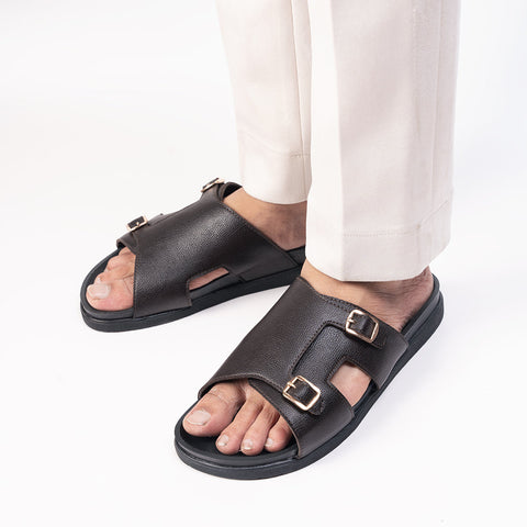 Monkstory Double Monk Footbed Sandals - Brown