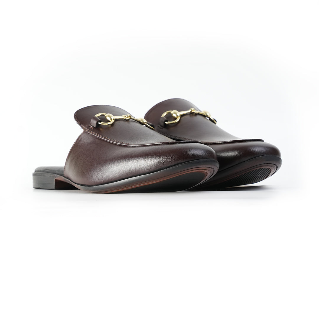 Monkstory Horsebit Classic Mules - Brown