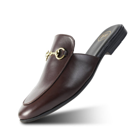 Monkstory Horsebit Classic Mules - Brown