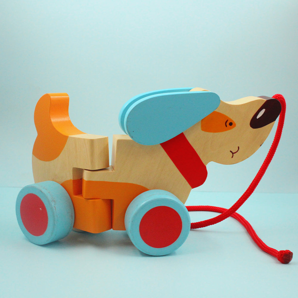 Shumee Bruno-The Dog - A Wooden Pull Along Toy