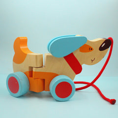 Shumee Bruno-The Dog - A Wooden Pull Along Toy