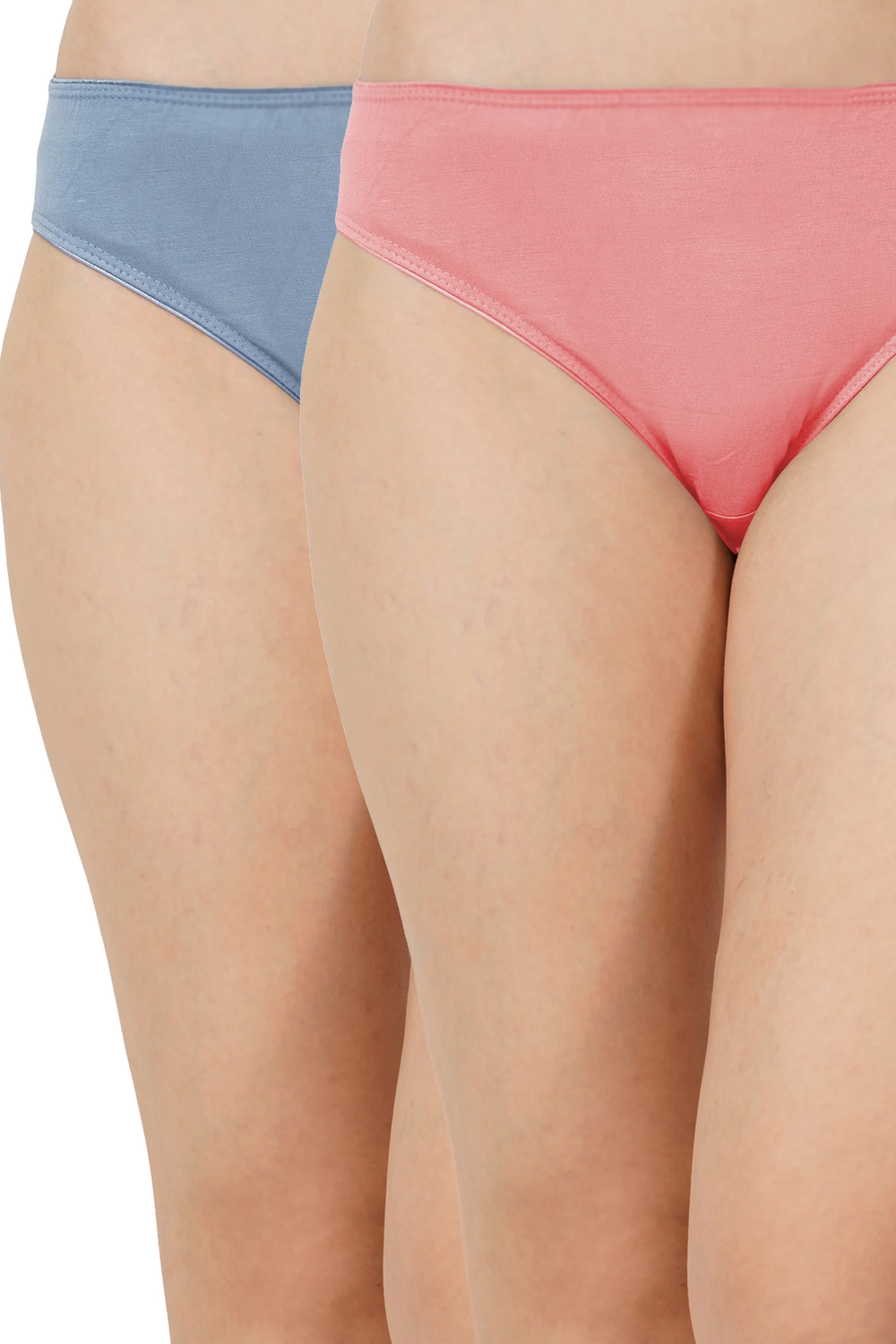 Bamboology Trends Women's Bamboo Low Waist Underwear | Peach & Blue | Pack of 2