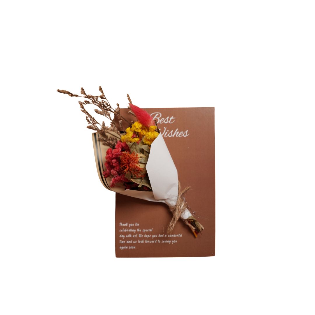 everlasting flowers greeting card set with dried flowers