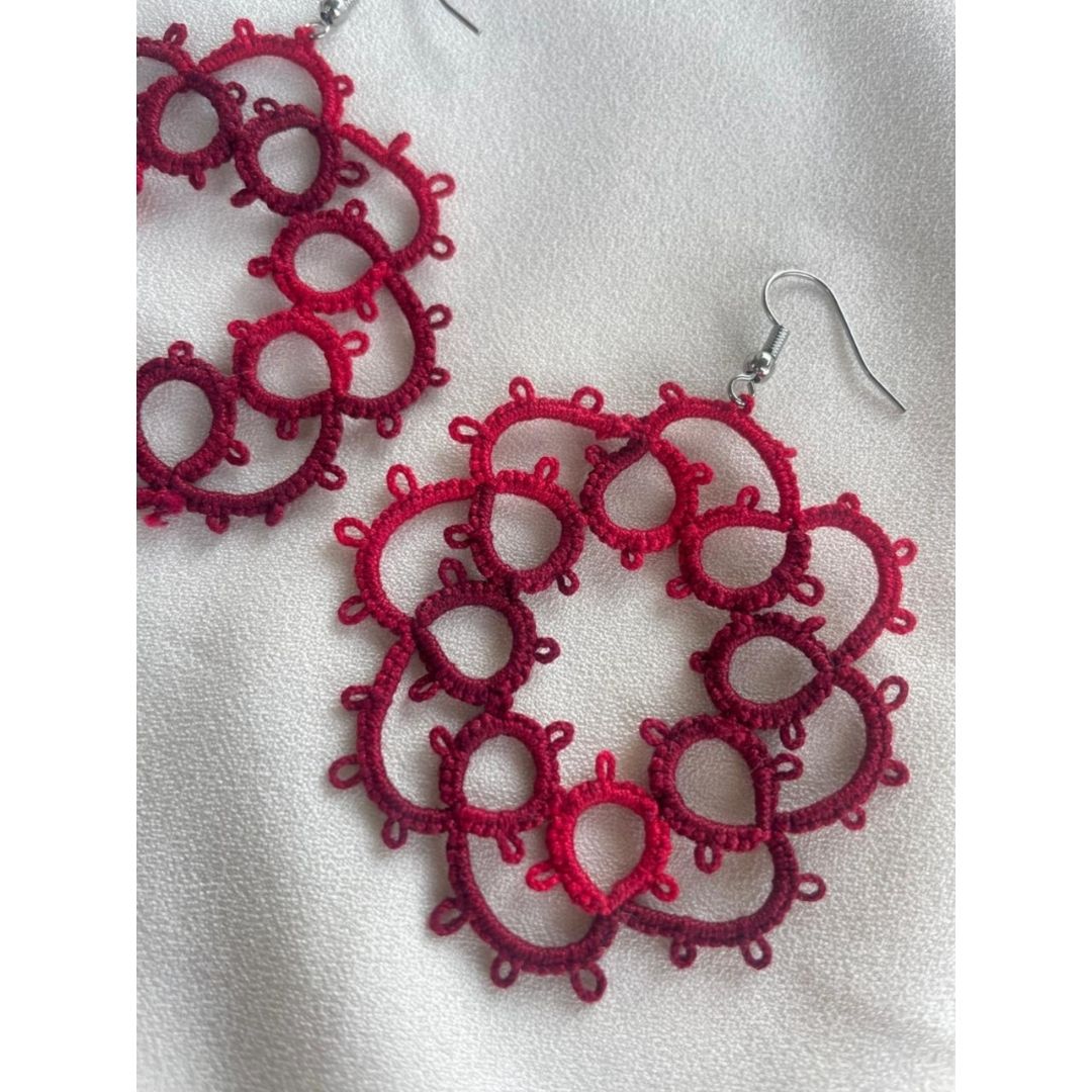 Knots To NodesBurgundy Harmony Earrings