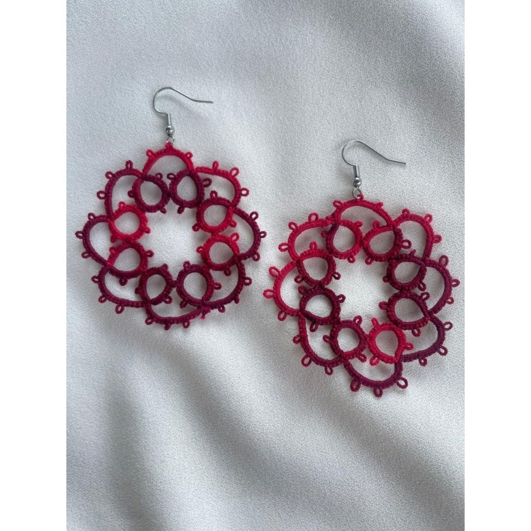 Knots To NodesBurgundy Harmony Earrings