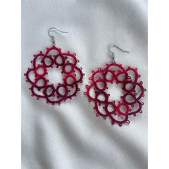 Knots To NodesBurgundy Harmony Earrings