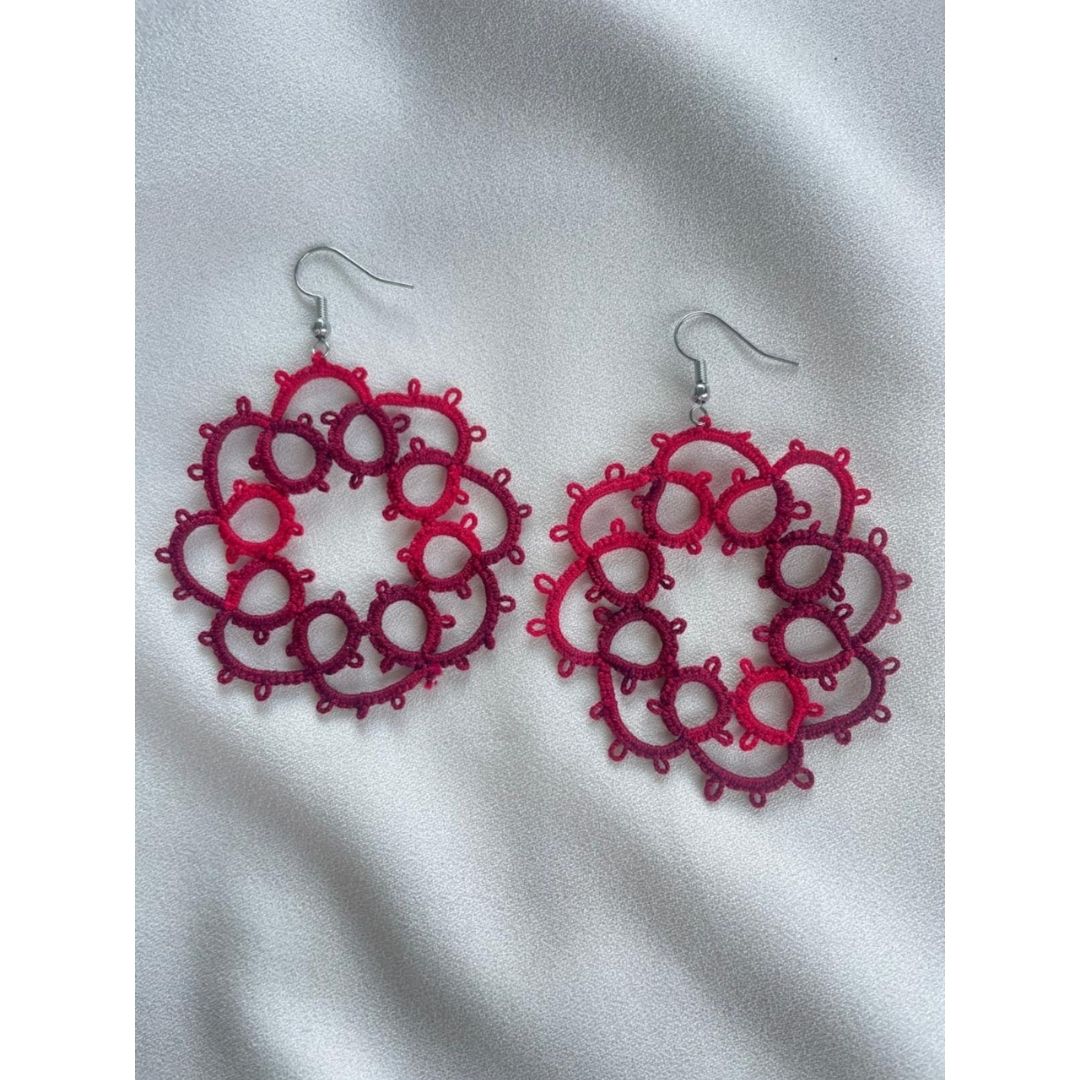 Knots To NodesBurgundy Harmony Earrings