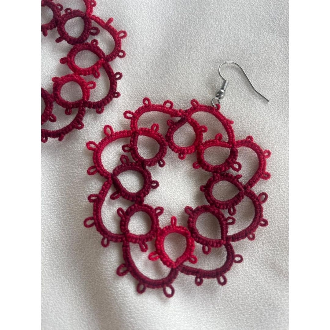 Knots To NodesBurgundy Harmony Earrings