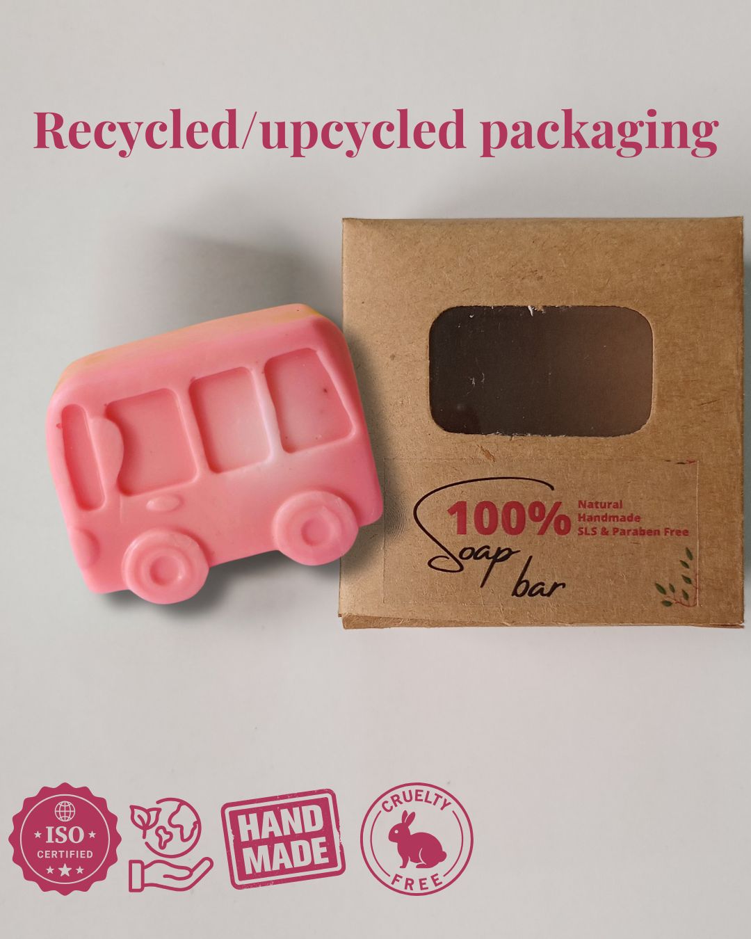 Sobek Naturals Kids Bus Shaped Shea Butter Soap Bar Set