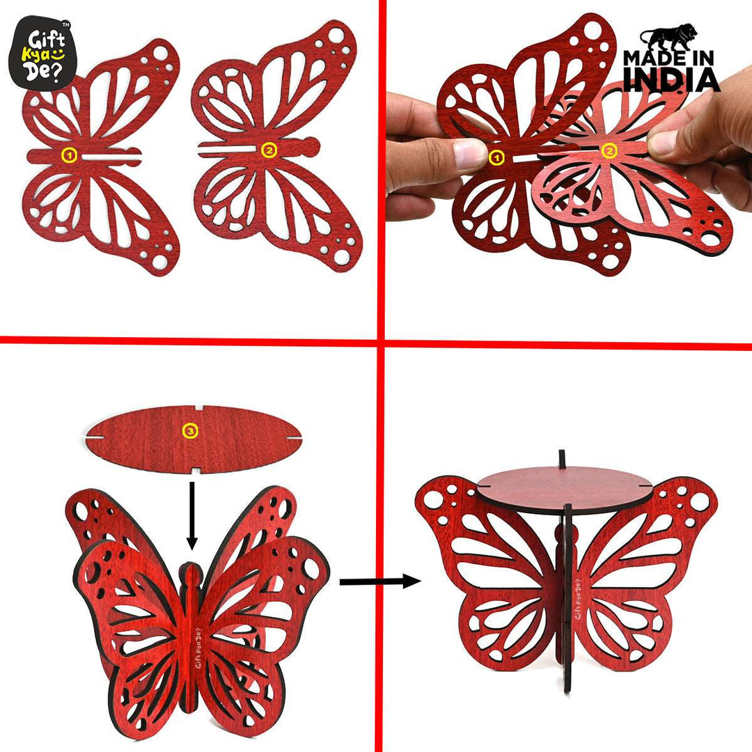 Gift Kya De Butterfly Deepak Stand | Diya Stand