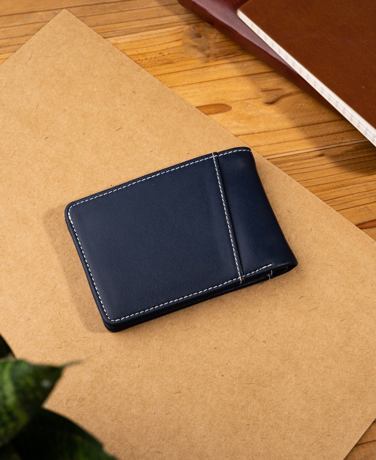 White Fire Bifold Wallet - Space Blue