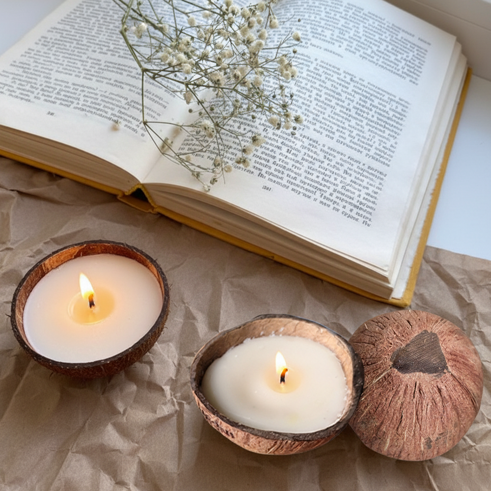 KHEONI Goji Berry Scented Candles with Sweet Fruity Fragrance for Home Decor - Pack of 6